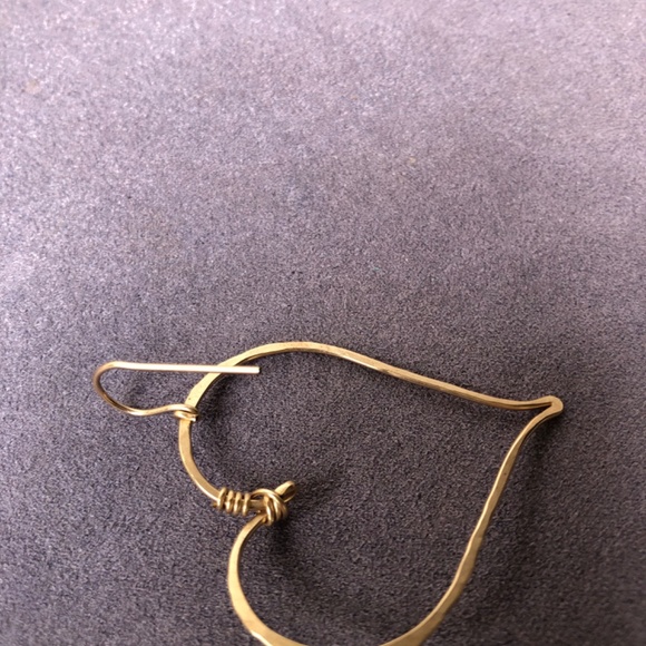 Gold filled heart shaped earrings - Beach Girl Jewels - Picture 3 of 4